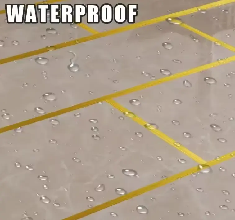 (১ পিস কম্বো সেট ) Golden color 166 Feet Self-Adhesive Waterproof Tile Gap Tape for Floor & Wall Sealing - Image 4