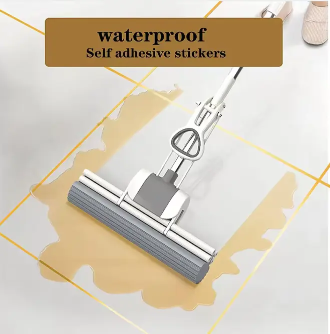 (১ পিস কম্বো সেট ) Golden color 166 Feet Self-Adhesive Waterproof Tile Gap Tape for Floor & Wall Sealing - Image 6