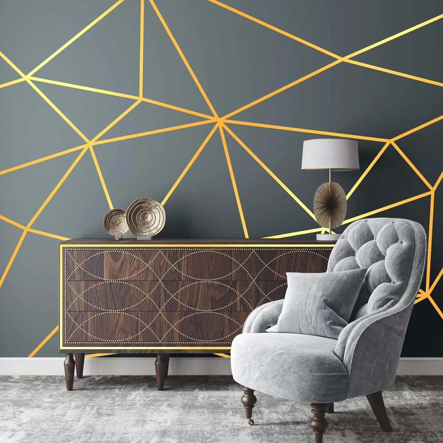 (১ পিস কম্বো সেট ) Golden color 166 Feet Self-Adhesive Waterproof Tile Gap Tape for Floor & Wall Sealing - Image 9